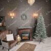 Künstlicher Weihnachtsbaum 3D Eisfichte Schmal hat dichte silber-grüne Nadeln