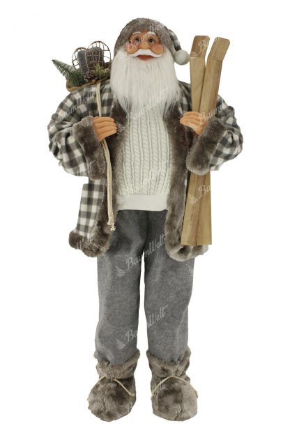 Dekoration Santa Claus grau 115cm