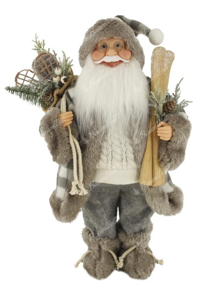 Dekoration Santa Claus grau 46cm