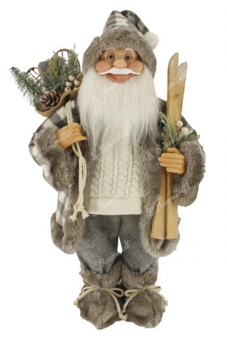 Dekoration Santa Claus grau 60cm