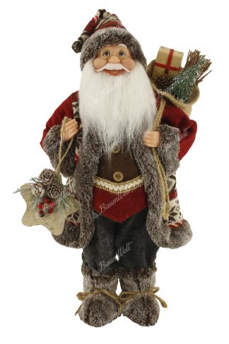 Dekoration Weihnachtsmann bordeaux 46cm