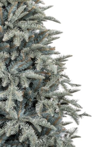 Künstlicher Weihanchtsbaum 3D Silbertanne. Der Baum hat dicke silbern grüne Nadeln.