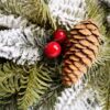 Weihnachtsgirlande 3D Tanne mit Kunstschnee 100cm