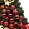 Kleiner Weihnachtsbaum geschmückt Rot und Gold 50cm mit gold-roten Verzierungen und Schleife