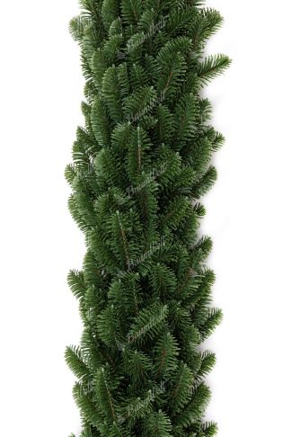 Weihnachtsgirlande 100% 3D Tanne Charmant, hat dichte dunkelgrüne Nadeln