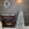 Künstlicher Weihnachtsbaum 3D Frostige Fichte im Topf 120cm