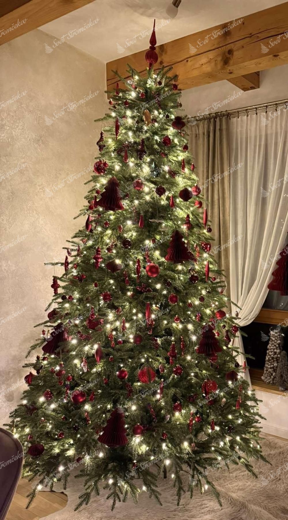 Künstlicher Weihnachtsbaum 3D Fichte Exklusiv mit LED-Beleuchtung 270cm LED800