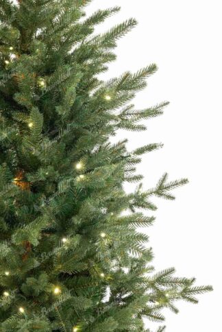 Detail des künstlichen Weihnachtsbaums 3D Estnische Fichte LED Mit natürlich grünem Nadelwerk und leicht hervorstehenden Zweigen