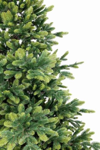 Detailaufnahme des künstlichen Weihnachtsbaums FULL 3D Sizilianische Tanne, Das zweifarbige 3D-Nadelwerk ist dicht und wirkt täuschend echt