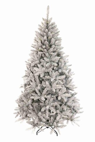Künstlicher Weihnachtsbaum Weiß-Fichte LED, Die hellgrünen PVC-Zweige sorgen für ein dichtes Erscheinungsbild des Weihnachtsbaums