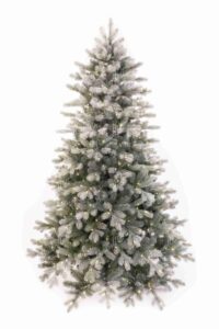 Weihnachtsbaum 3D Graukiefer LED Er hat ein dichtes Erscheinungsbild, täuschend echt wirkendes grün-silbernes Nadelwerk und eine vormontierte LED-Beleuchtung