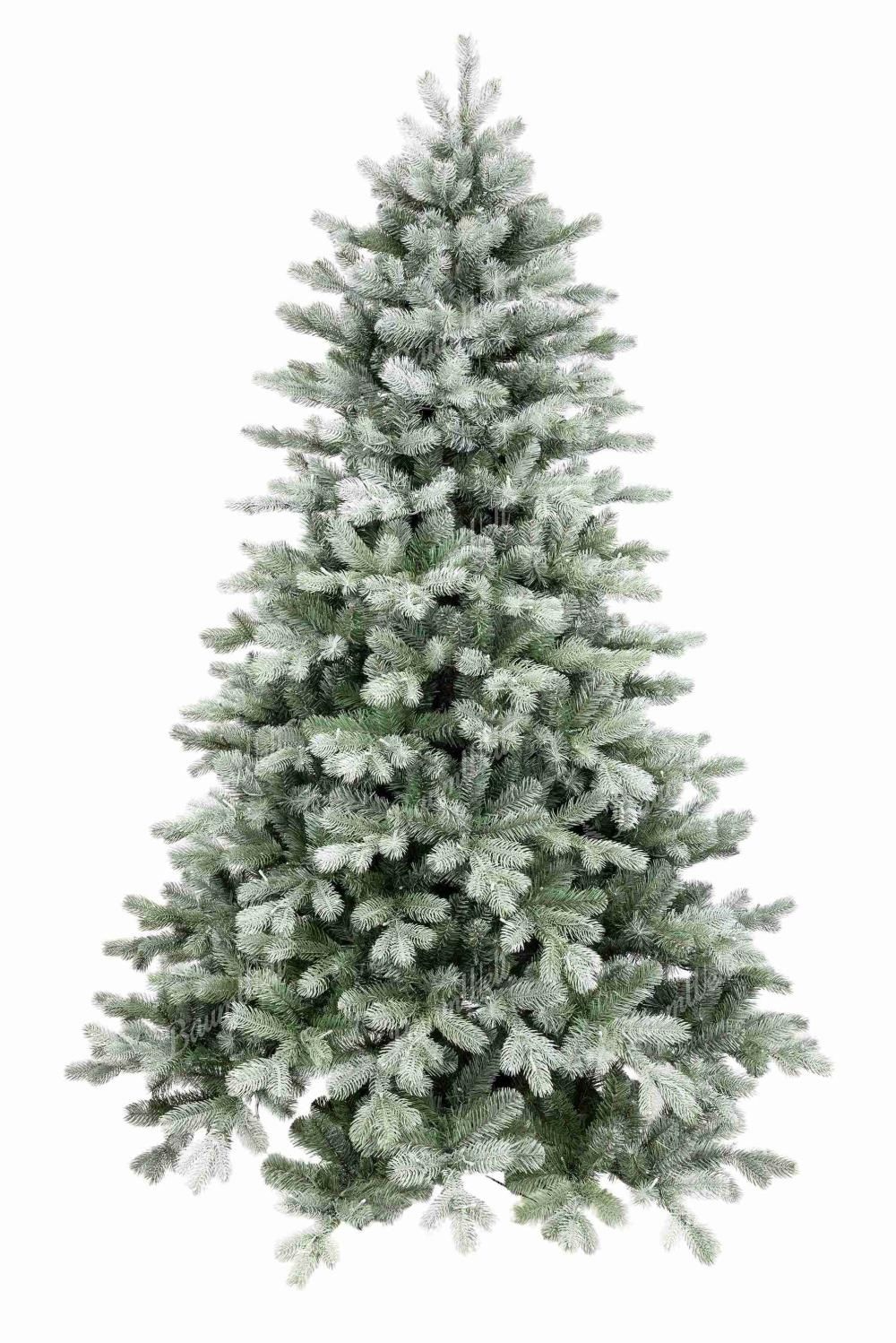 Weihnachtsbaum 3D Graukiefer, Der Weihnachtsbaum wirkt wie echt, ist dicht und hat grün-silberne Zweige